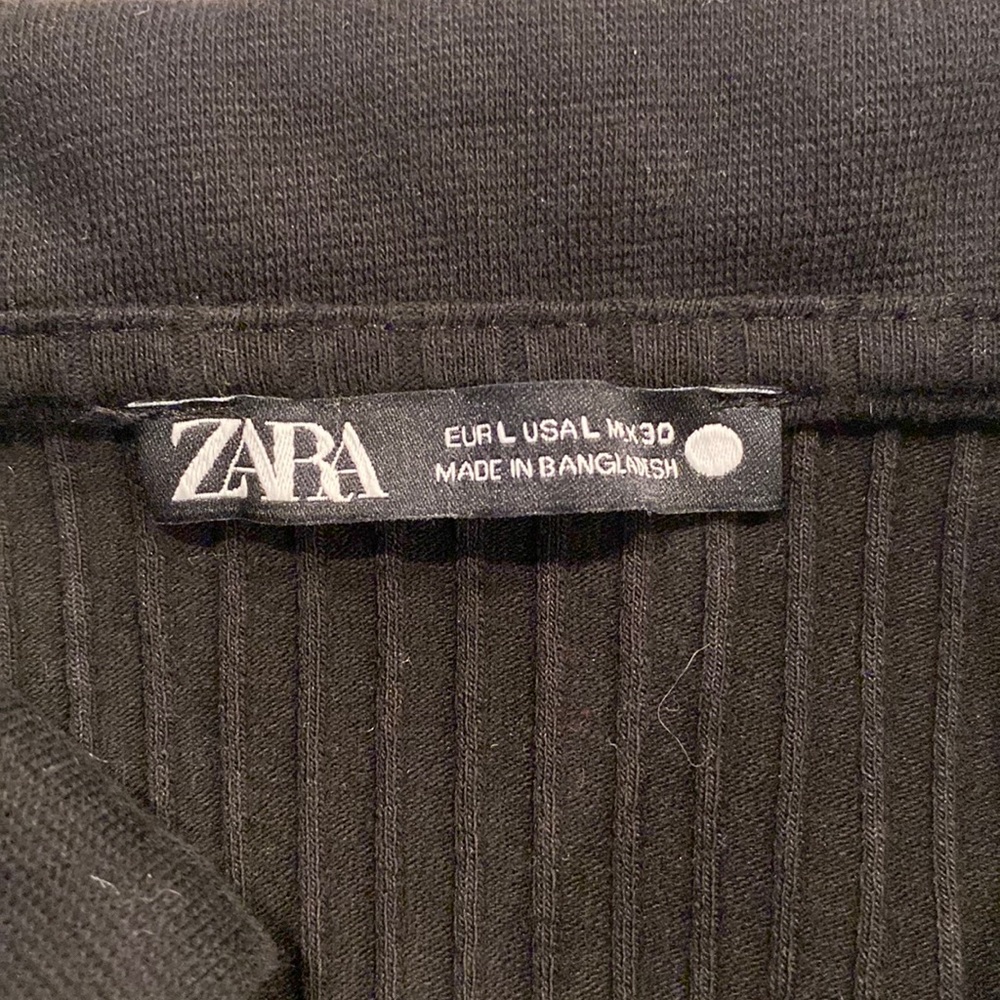 Zara Ribbed Collared Top - Picture 3 of 3
